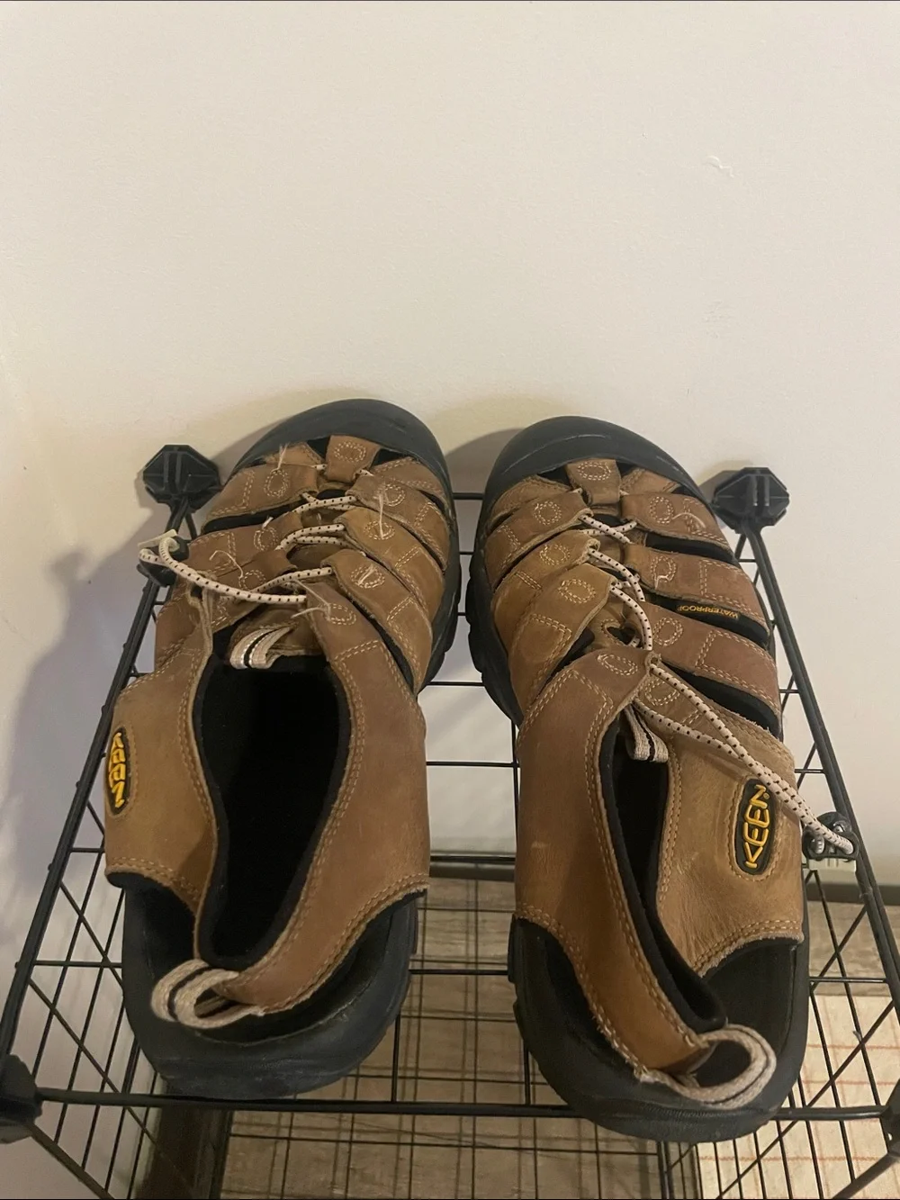 Keen Brown and Black Leather Closed-Toe Hiking Sandals